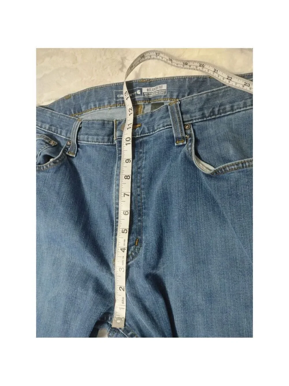 Men's Carhartt Blue Relaxed Fit Straight Jeans Waist 36x32